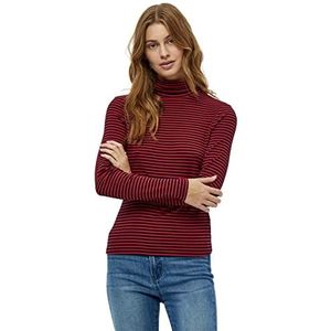 Peppercorn Lucca Rib Turtelneck Longsleeve | Rode T-shirts voor dames VK | Lente T-shirt | Maat S