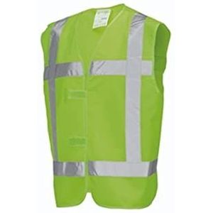 Tricorp 453004 Safety reflecterende strepen waarschuwingsvest, 100% polyester, 130 g/m², fluor limoengroen, maat XL