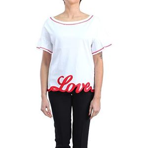 Love Moschino T-shirt voor dames met ruffled Hem