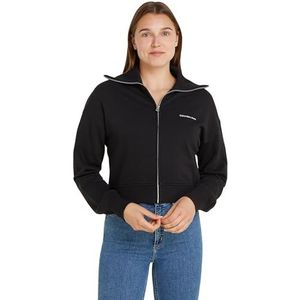 Calvin Klein Jeans Diffuse Monologo Zip Throughs voor dames, zwart., XXS