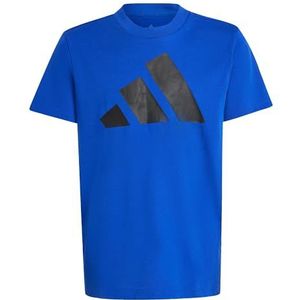 adidas Uniseks-Kind ESSENTIALS BIG LOGO T-SHIRT, Royal Blue/Black, 11-12 Years