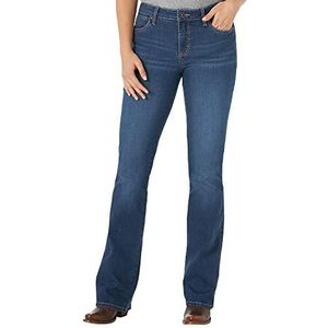 Wrangler Dames Aura direct afslankende Mid Rise Boot Cut Jean, Jennifer, 32