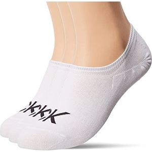 Calvin Klein Heren Footie Calvin Klein Logo Men's Liner Socks 3 Pack, wit, One Size