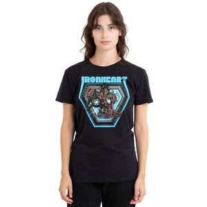 Black Panther Wakanda Forever Ironheart Glow dames T-shirt, zwart, XX-Large, Zwart, XXL