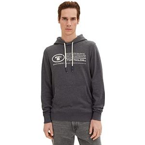 TOM TAILOR Uomini Sweatshirt 1035531, 11086 - Dark Grey Melange, M