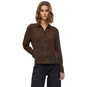 Minus Dames Sigrid Shirt 4, Leisteen Bruin, 10