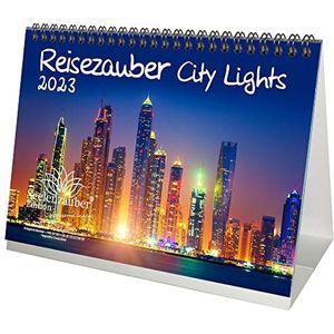 Städtezauber City Lights DIN A5 tafelkalender voor 2023 steden - zielenzauber