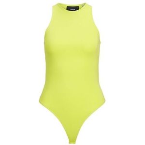 JACK & JONES Jjxx Jxivy Tight Sl Oneck Dream Body voor dames, Lime Punch/Print: tonale print, M