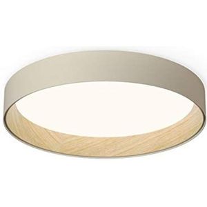 Plafondlamp, rond, 1 LED, 50 W, 4000 K, met diffuser van polycarbonaat, serie Duo, crèmekleurig, 17 x 78 x 78 cm (referentie: 487258/4A)