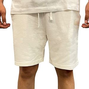 Alpha Organics Jogger Shorts voor heren, 626-organisch wit, XS