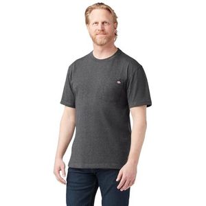Dickies Mannen korte mouw zwaargewicht Heathered ronde hals Tee groot T-shirt, Houtskool Grijs Single Dye Heather, S