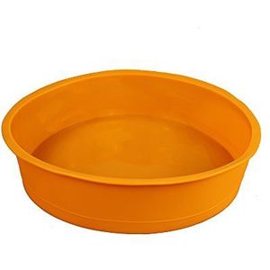 GMMH Siliconen bakvorm, rond, diameter 26 cm, cakevorm, broodbakvorm, fruitbodemvorm (oranje)