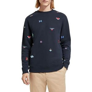 Scotch & Soda Regular - fit AOP Embroidery sweatshirt, Night Fairisle Geo 6975, S