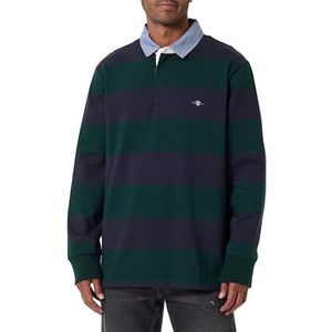 GANT REG Chambray Stripe Heavy Rugger, groen, XL