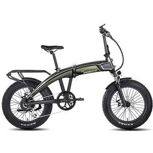 SachsenRAD E-Folding F6 Safari Pro Fatbike Vouwfiets, 20 inch Fatbike StVZO | 85N.M Bafang-Relingmotor | Interne Kabelgeleiding | Hoogwaardige Anodisering | E-Bike, Inklapbare Pedelec E-Fatbike
