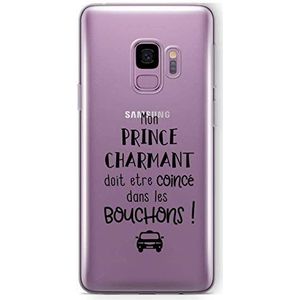 Zokko Beschermhoes voor Galaxy S9, motief: Mijn Prins, charmant, moet in de kurk, zacht, transparant, zwarte inkt