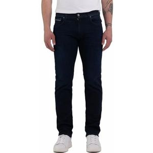 Replay Heren Jeans Grover Straight-Fit met stretch, donkerblauw 007, 29W x 30L
