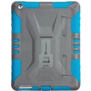 Armor-X CX-A32-GY_BL ArmorCase-X beschermhoes met bevestigingssysteem voor Apple iPad 2/3/4 houtskoolgrijs/jade blauw