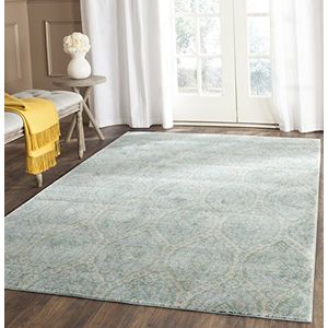 Safavieh Marlon Area tapijt, geweven polyester tapijt in alpine blauw/crème, 160 X 230 cm