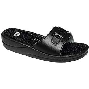 Scholl New Massage Slippers voor dames, zwart, 35 EU