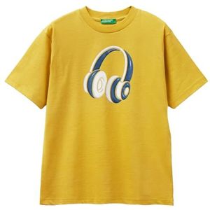 United Colors of Benetton T-shirt voor kinderen en jongeren, Geel, 122