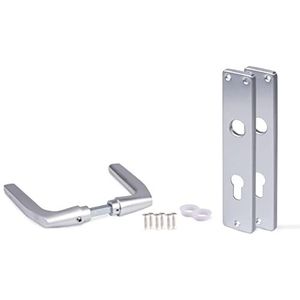 Alberts 215668 Deurgreep | voor insteeksloten | aluminium, zilver geanodiseerd | 220 x 40 mm