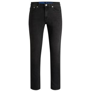 HUGO - Zane - Slim Fit Jeans - Dark Grey - Met Aangehechte Band