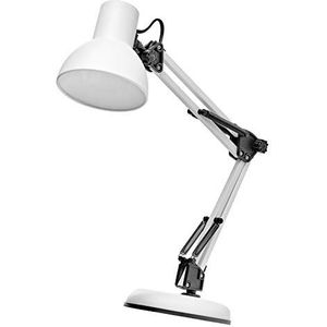 Emos bureaulamp Lucas wit 48cm hoog voor 1x E27 lamp max 25W