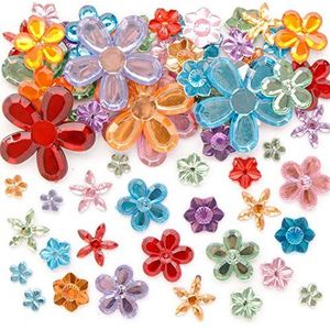Baker Ross EK670 Handwerk-It! Zelfklevende bloemenjuwelen, 180 stuks, Meerkleurig