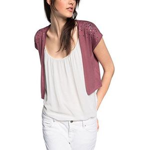 ESPRIT Collection Gebreid damesvest viscose - mix, roze (dark old pink 675), XL