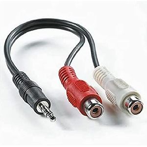 ROLINE 3,5 mm (ST)-naar-cinch (2x BU) kabel, 0,2 m