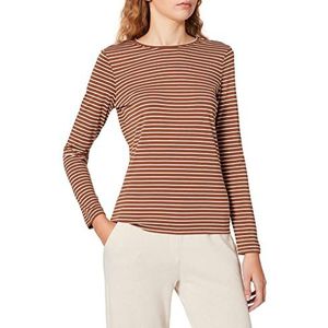 Gerry Weber Geruite blousejas voor dames, lange mouwen, manchet geruit, Taupe Light Taupe Print, 40