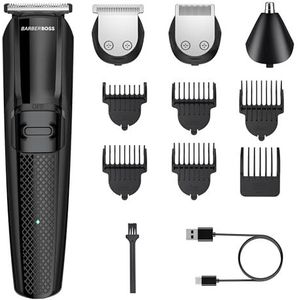 Barberboss - Tondeuse - Kit voor Mannen - Compleet - Inclusief Tondeuse voor Neus en Oren