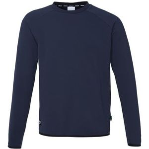 uhlsport ID sweatshirt zonder capuchon - voor kinderen en volwassenen - voetbal-sweatshirt, marineblauw, 128 cm
