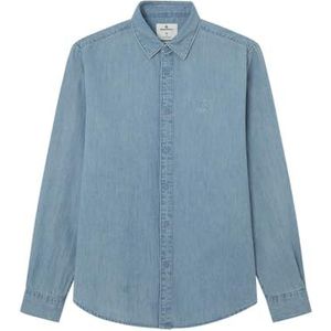 Springfield Herenhemd, rookblauw, maat S