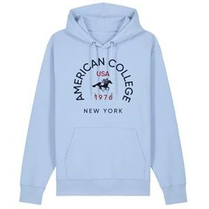 AMERICAN COLLEGE USA Herensweatshirt, hemelsblauw, maat XXL, casual, Blauw, XXL
