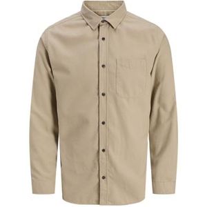 Jjjames Ls flanellen shirt, Crockery., XXL
