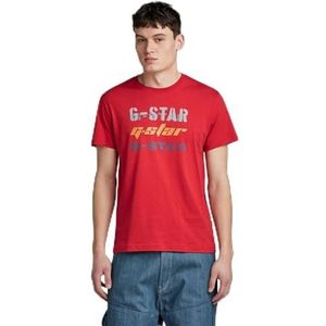 G-Star RAW Triple logo groen, Rood (Bright Flame D25015-336-8142), XS