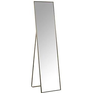 Staande spiegel met goudkleurig metalen frame, 37 x 4 x 150 cm