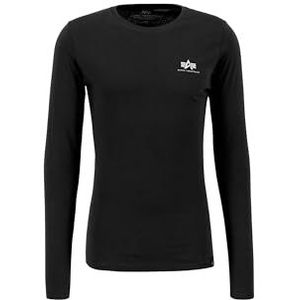 Alpha Industries Rugbedrukking Zware LS Lange Mouw voor Mannen Black