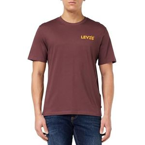 Levi's Ss Relaxed Fit Tee T-shirt Mannen, Headline Logo Red Mahogany, M