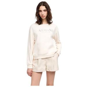 Armani Exchange - Arte Sella - Sweatshirt - Wit - Glanzend Logo - Biologisch Katoen