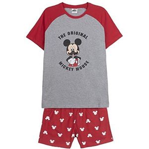 CERDÁ LIFE'S LITTLE MOMENTS Mickey Mouse heren 100% katoen, 2-delig, T-shirt + broek voor jongens, officieel Disney-licentieproduct, rood, normaal