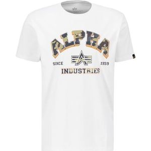ALPHA INDUSTRIES College Camo T-shirt - Katoen - Camo-Print