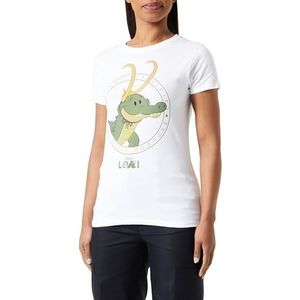 Marvel ""Crocodile Loki Variant Identified"" WOLOKIMTS015 T-shirt voor dames, wit, maat XXL, Wit, XXL