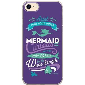 ERT GROUP mobiel telefoonhoesje voor Apple Iphone 7/8/ SE 2/ SE 3 origineel en officieel erkend Disney patroon Ariel 002 aangepast aan de vorm van de mobiele telefoon, hoesje is gemaakt van TPU