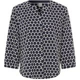 BRAX - STYLE.Velia - Blouse - Katoen - V-hals - Doorknoopsluiting - 3/4-mouw