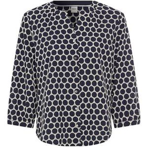 BRAX - STYLE.Velia - Blouse - Katoen - V-hals - Doorknoopsluiting - 3/4-mouw