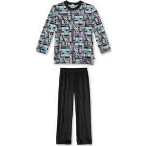 Sanetta Jongens-nachtkleding/pyjama, all-over print 242107, zwart (190), 164 cm