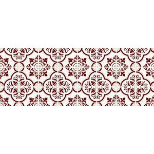 Laroom Vinyl tapijt, Design Storil, vinyl, antislip, rood, 50 x 133 cm